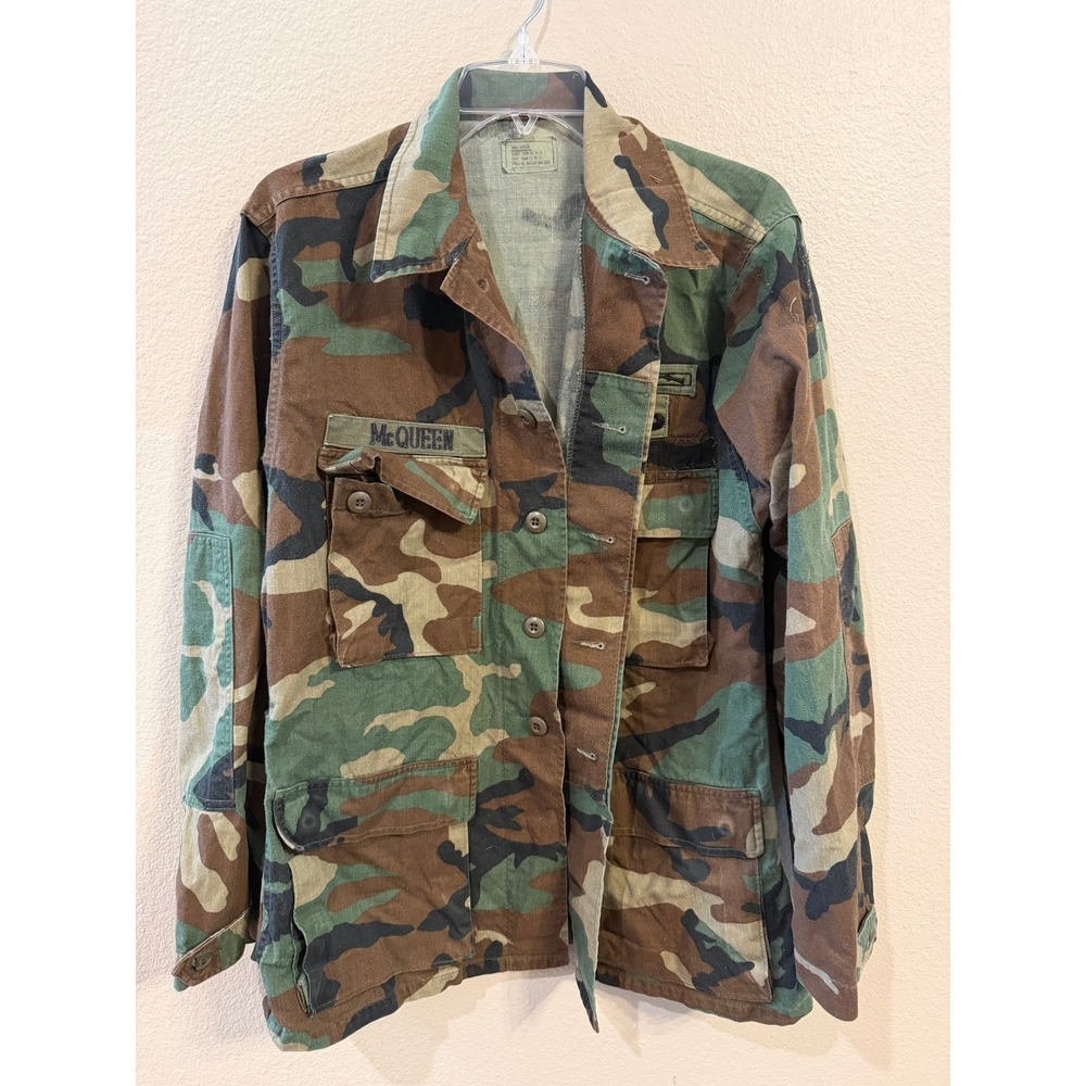 Military BDU Woodland Camo Jacket Mens Small Regular Green Good Combat Coat